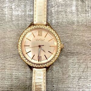 Caravelle rose gold watch  